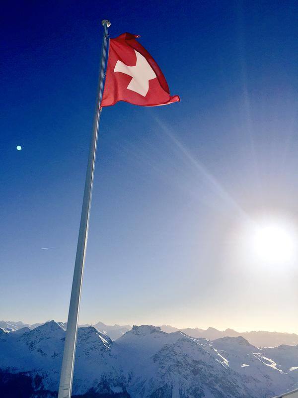 Swiss Flag on The Top