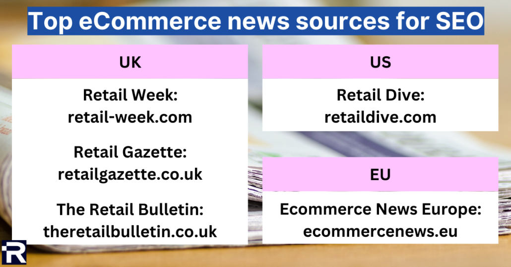 Re:signal top ecommerce news sources for SEO as listed in our blog post
