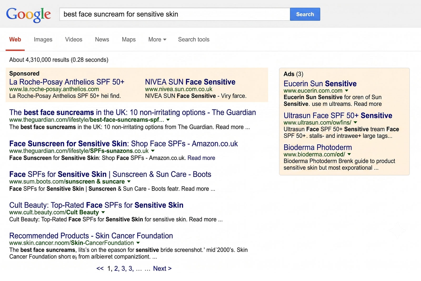 Old-style SERP