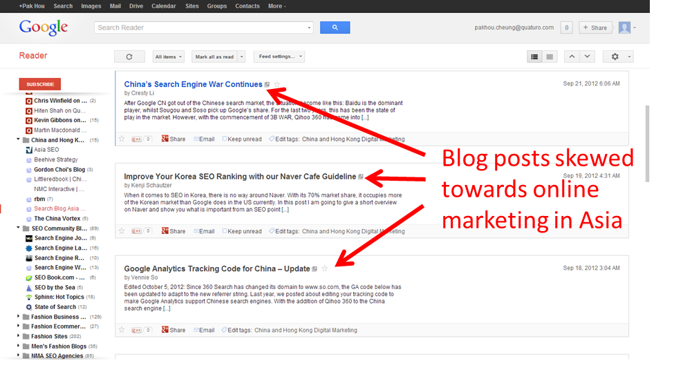 Google Reader - Blogs For China